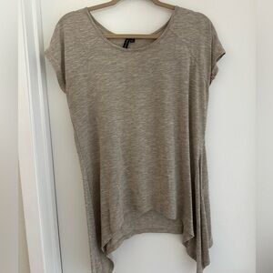 Susan Lawrence Heathered Tan Short Sleeve Top